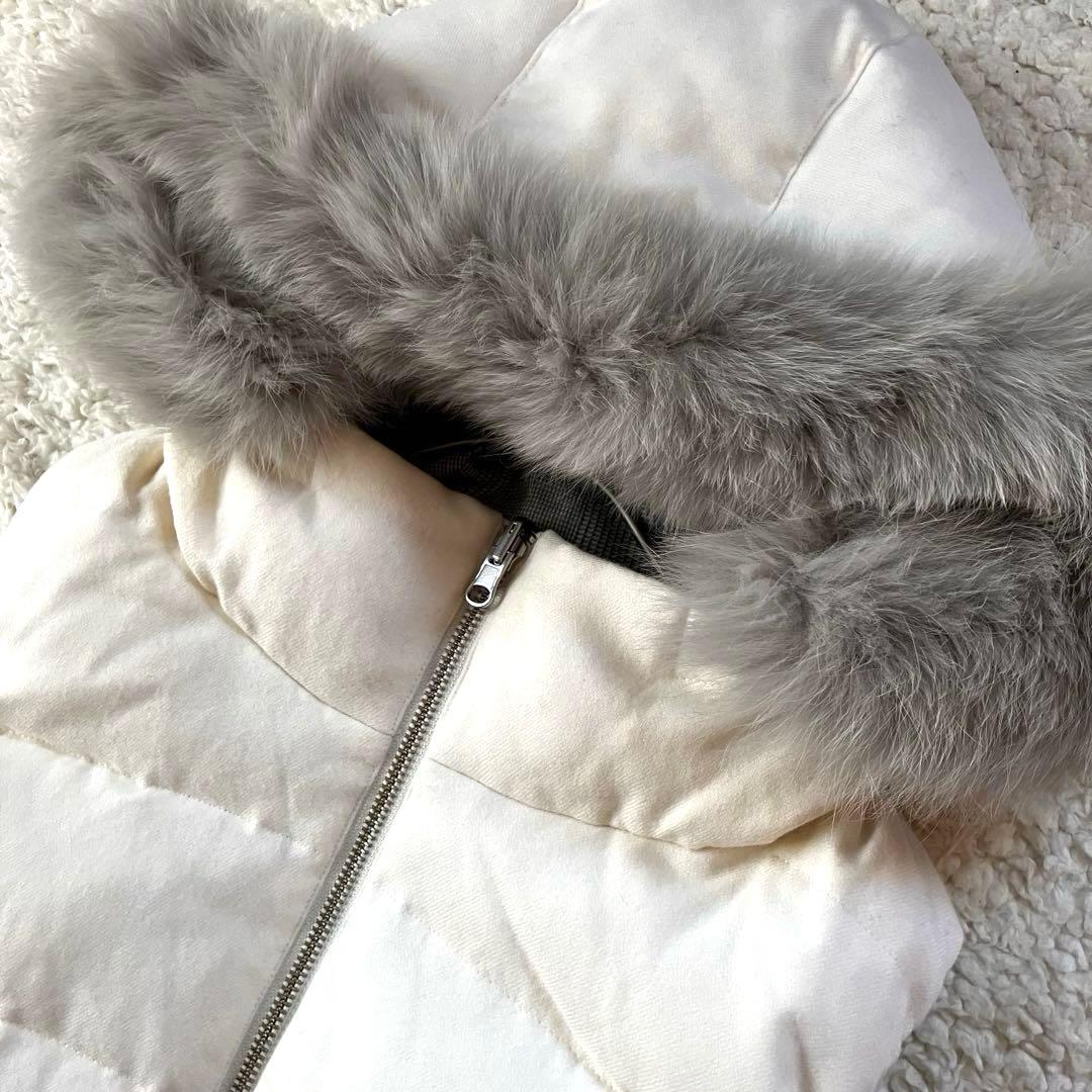 ANAYI 【2WAY リバーシブル】フォックス ファー ダウンベスト 38