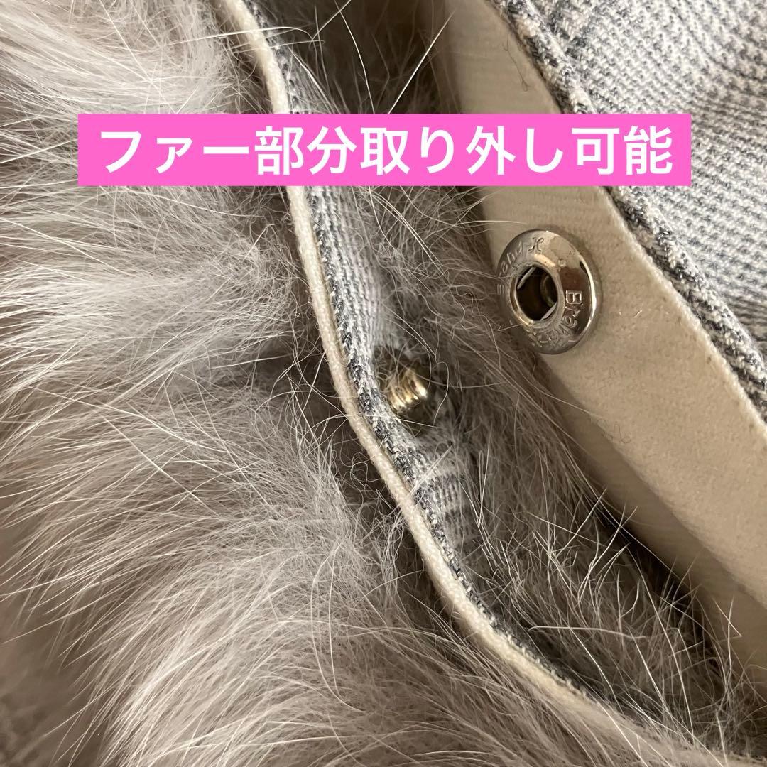 ANAYI 【2WAY リバーシブル】フォックス ファー ダウンベスト 38