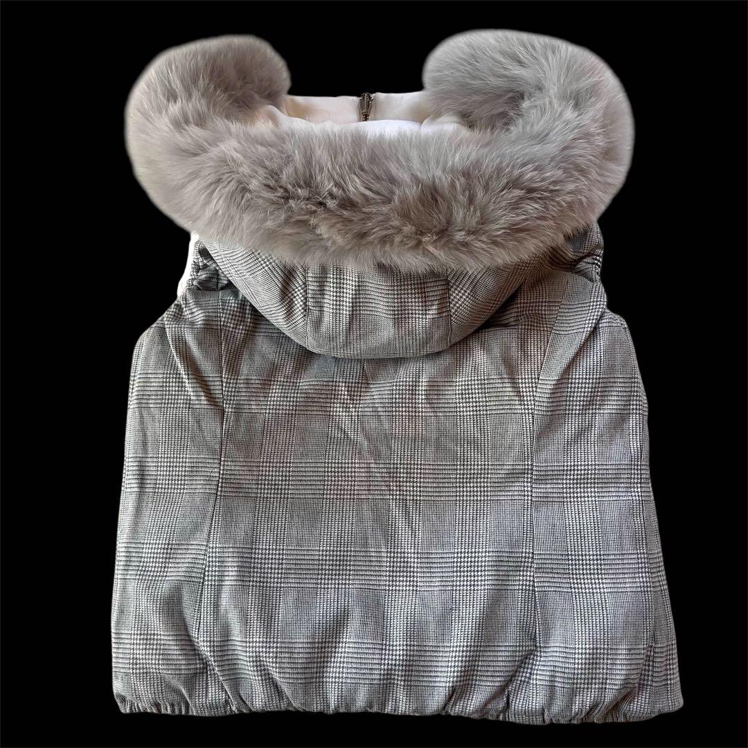 ANAYI 【2WAY リバーシブル】フォックス ファー ダウンベスト 38