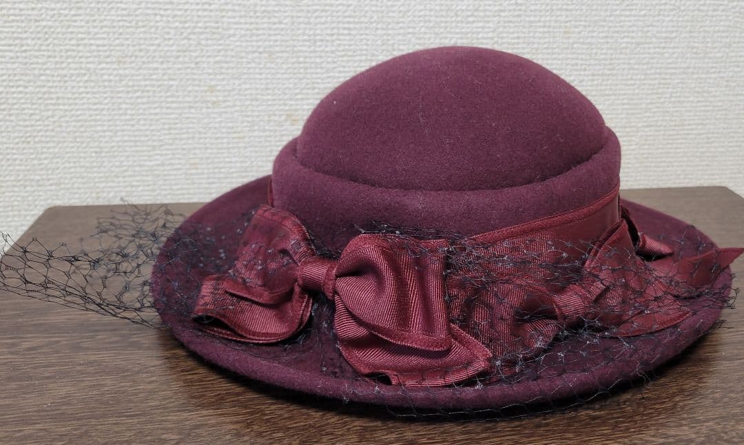 kaska　未使用　シュエット　クラシカルウールハット リボン付き