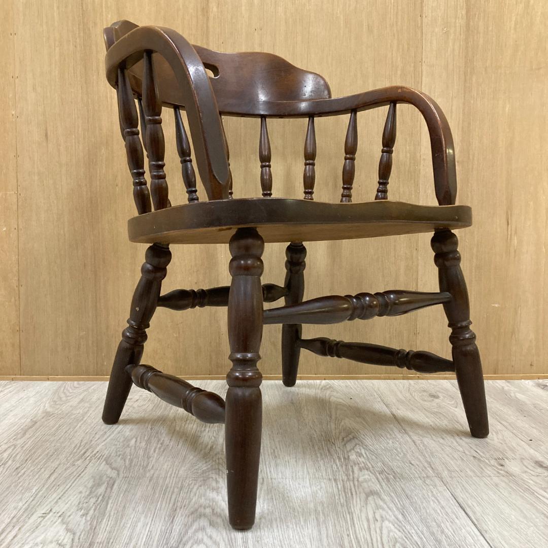 【柏木工】ヴィンテージ ダイニングチェア 椅子　アームチェア　アンティーク B