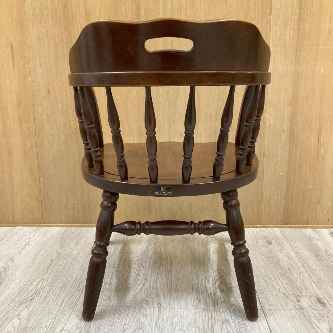 【柏木工】ヴィンテージ ダイニングチェア 椅子　アームチェア　アンティーク B