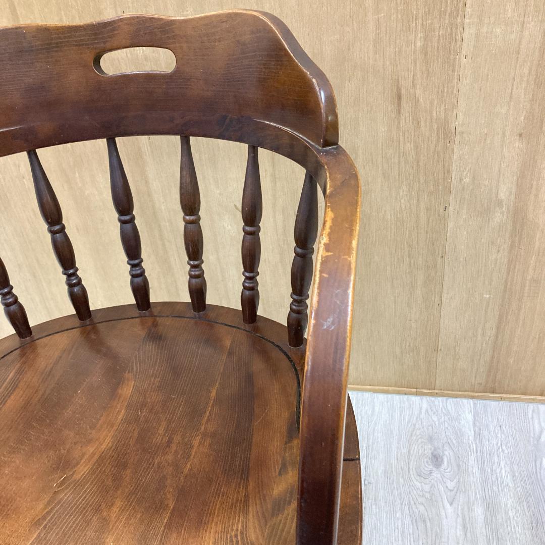 【柏木工】ヴィンテージ ダイニングチェア 椅子　アームチェア　アンティーク B