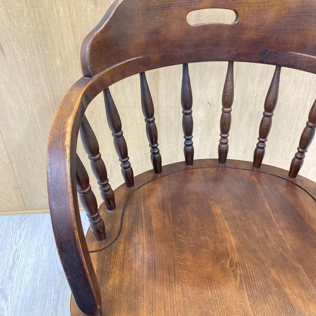 【柏木工】ヴィンテージ ダイニングチェア 椅子　アームチェア　アンティーク B