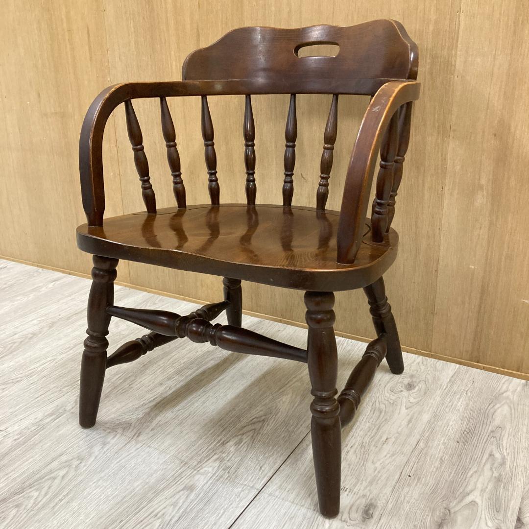 【柏木工】ヴィンテージ ダイニングチェア 椅子　アームチェア　アンティーク B