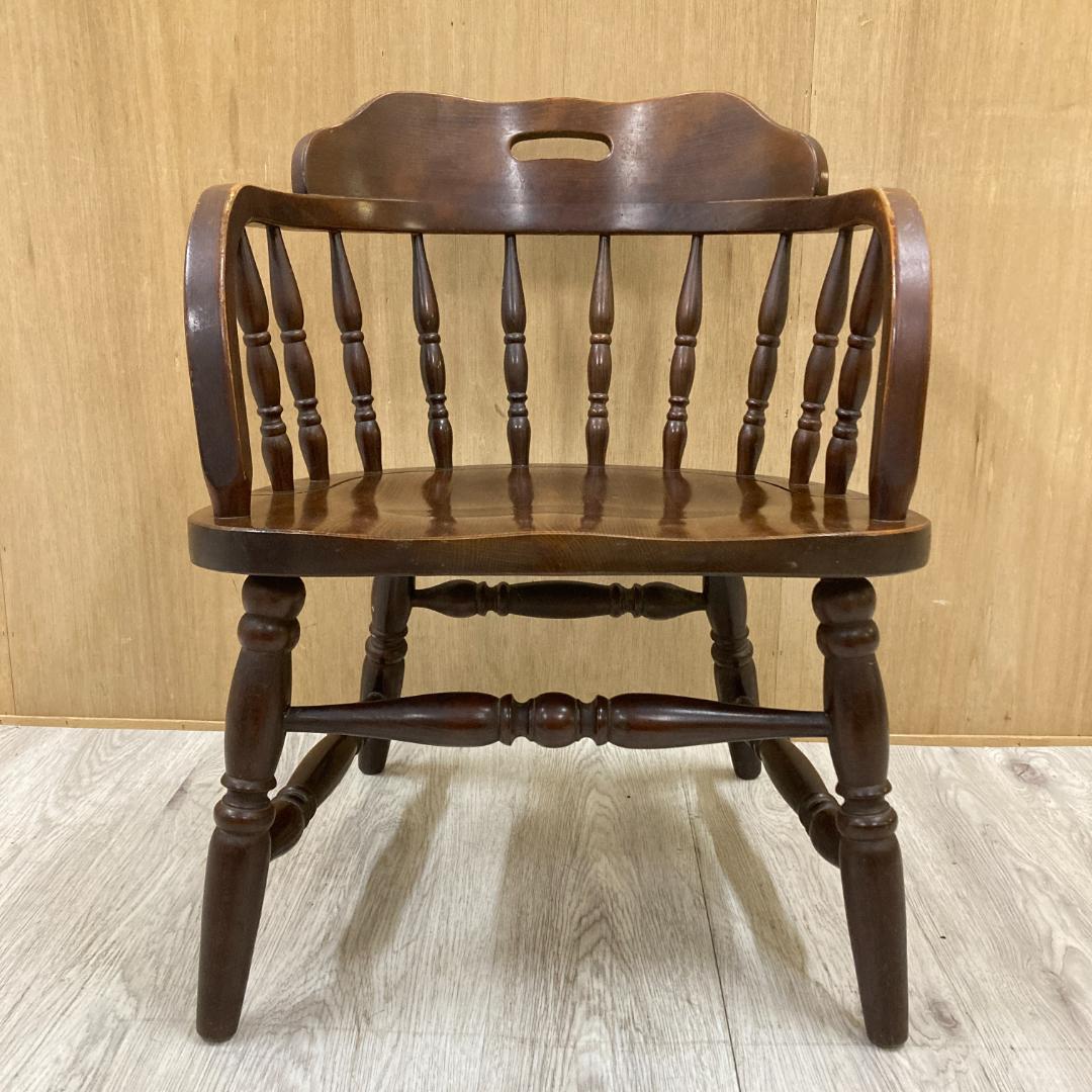 【柏木工】ヴィンテージ ダイニングチェア 椅子　アームチェア　アンティーク B