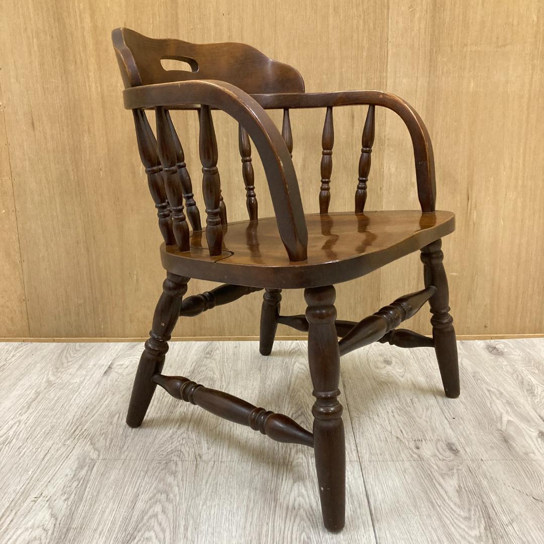 【柏木工】ヴィンテージ ダイニングチェア 椅子　アームチェア　アンティーク B