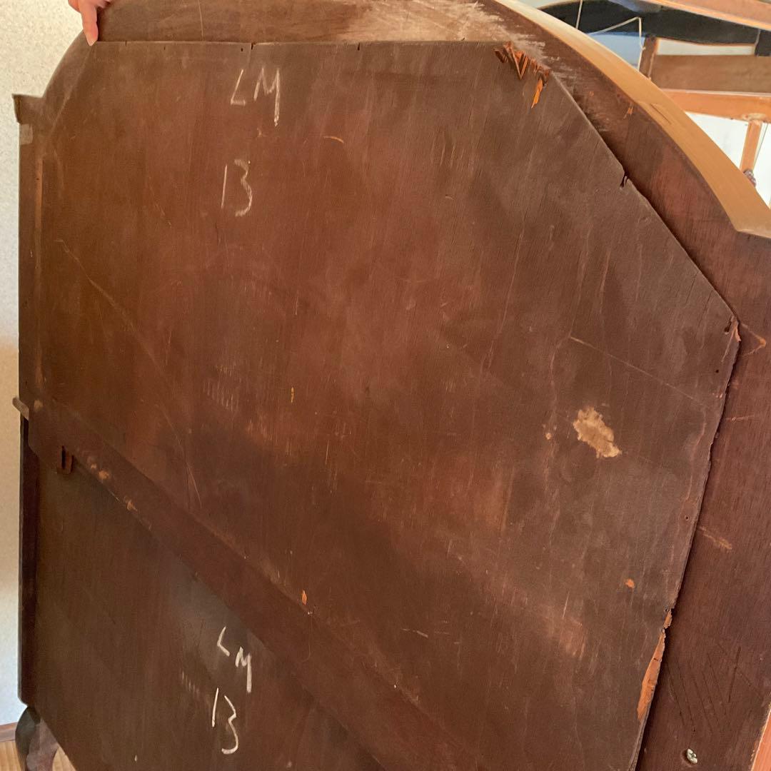 イギリス製 19世紀 アンティーク家具 ミラー付きキャビネット 猫足 約45万円