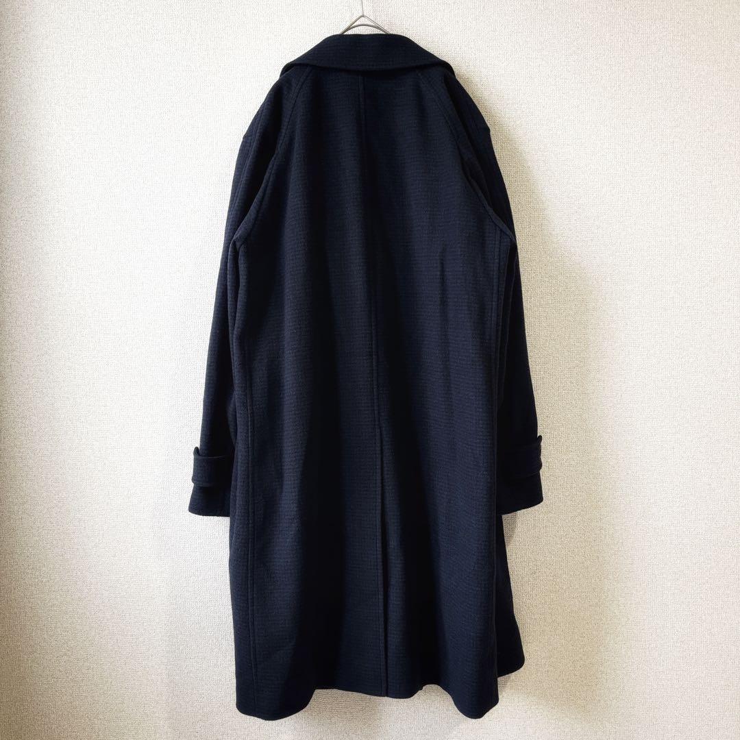 タケオキクチ　カシミヤ混　チェスターコート　ネイビー　サイズ3　L　アルスター