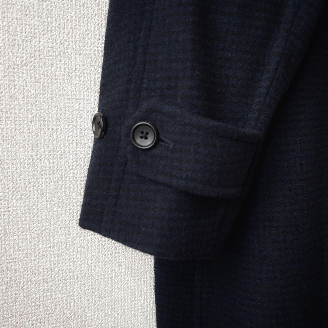 タケオキクチ　カシミヤ混　チェスターコート　ネイビー　サイズ3　L　アルスター