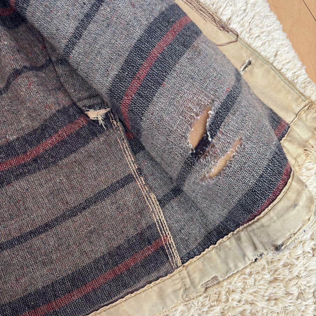 60s Carhartt デカC ミシガンチョアコート ブランケット 横縞