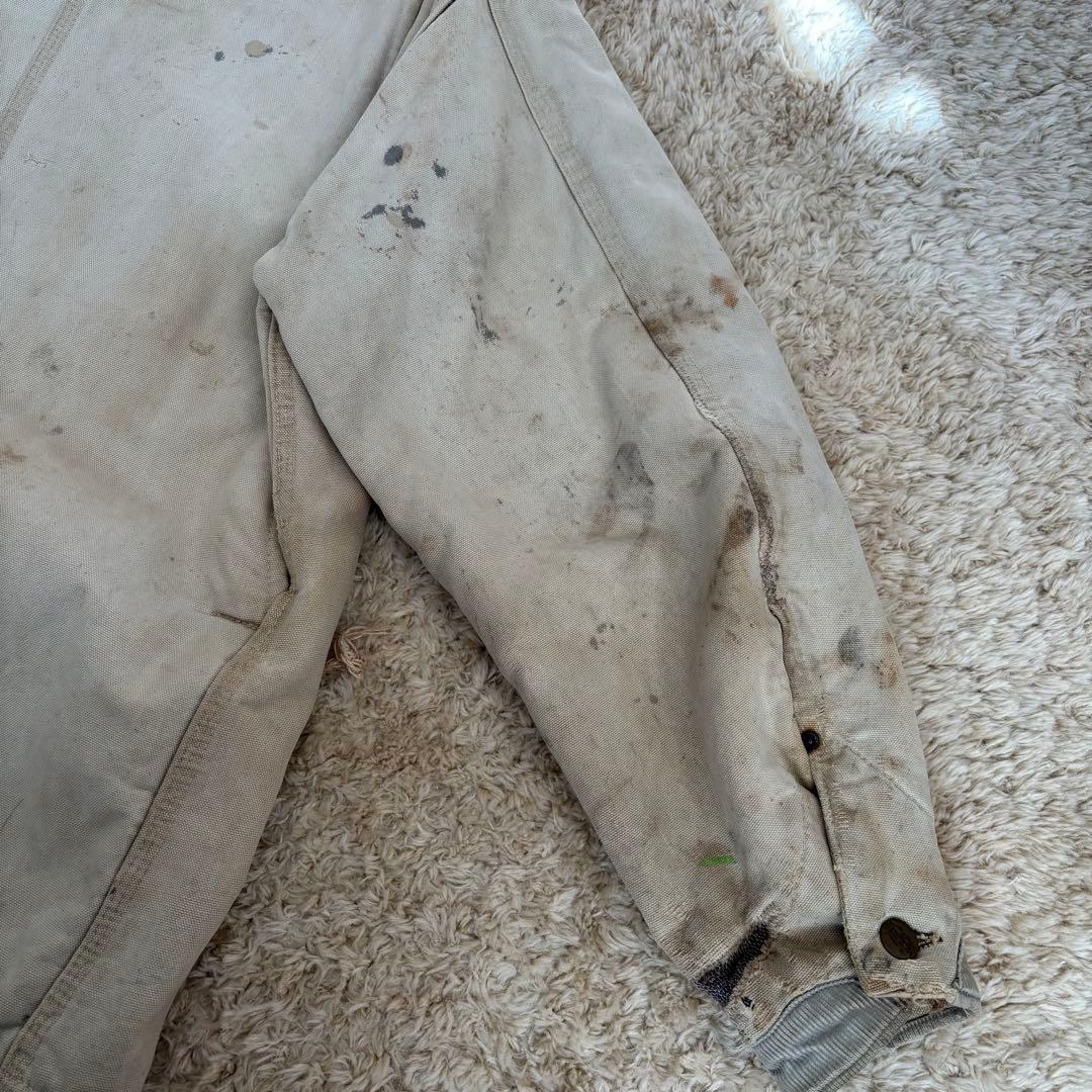 60s Carhartt デカC ミシガンチョアコート ブランケット 横縞