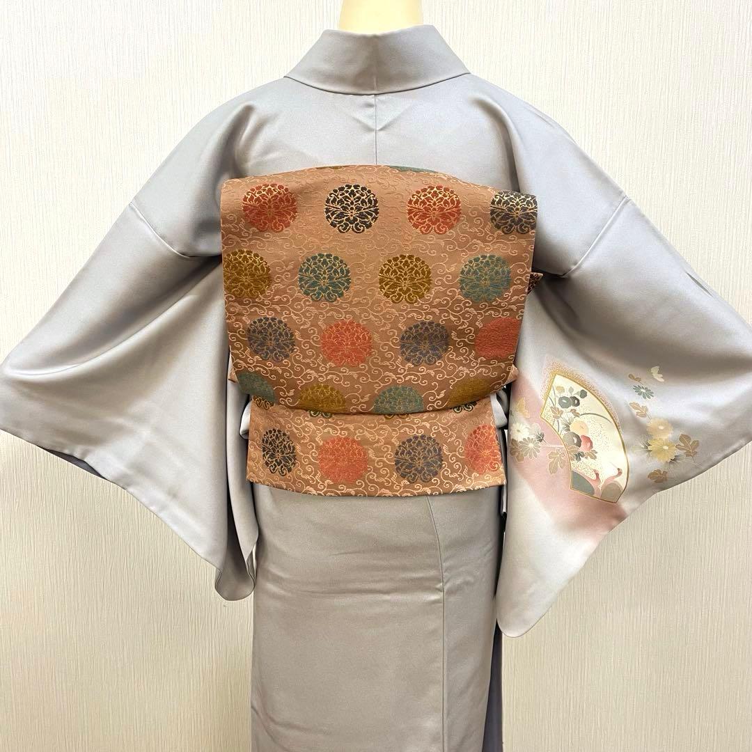 梅乃【175】正絹　訪問着　フルセット　白菫色　淡い　上品　お茶席