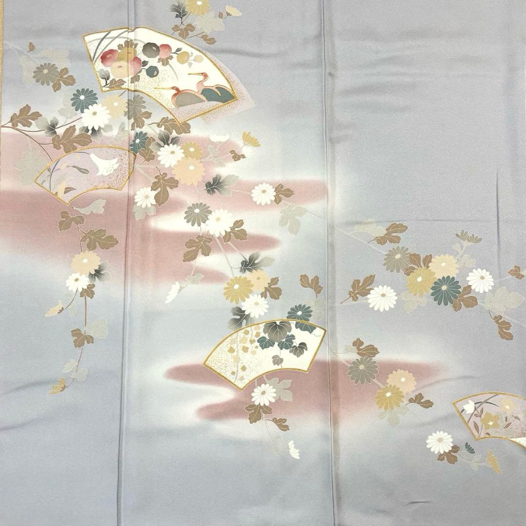 梅乃【175】正絹　訪問着　フルセット　白菫色　淡い　上品　お茶席