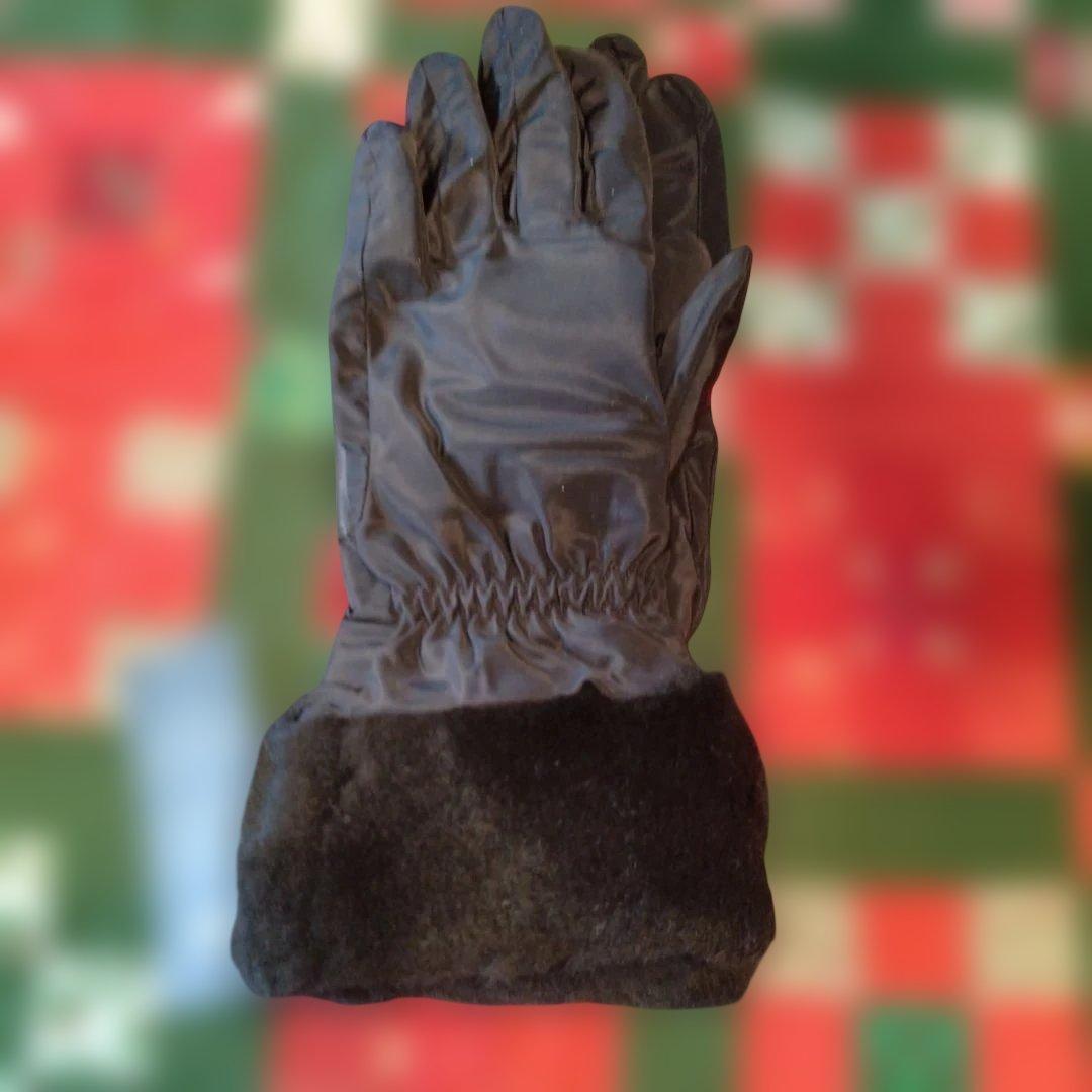 UGG ブラック ファー付き手袋 L/XL