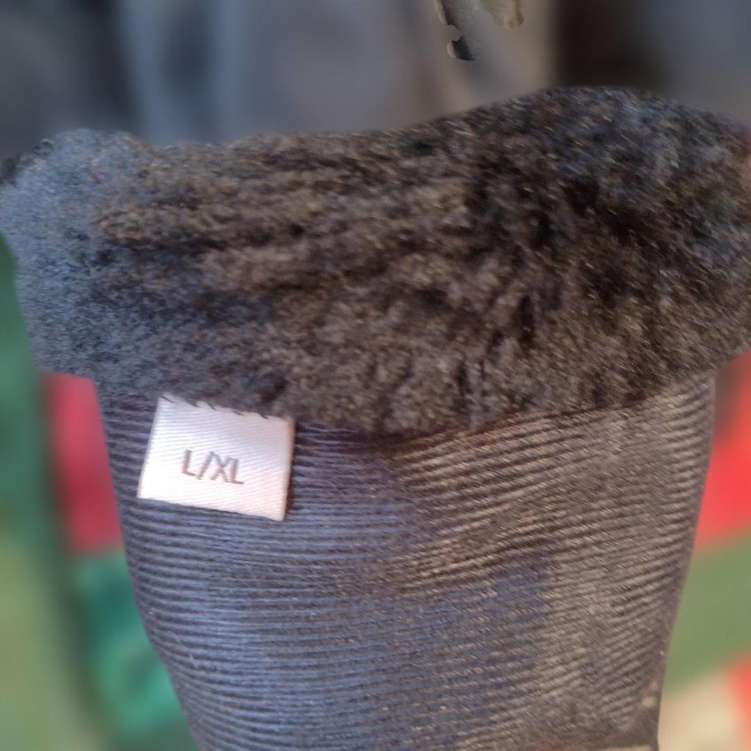 UGG ブラック ファー付き手袋 L/XL