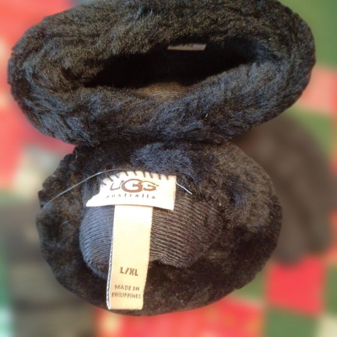 UGG ブラック ファー付き手袋 L/XL