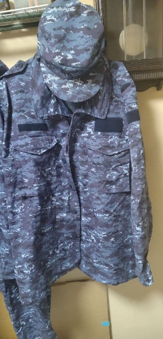 海上自衛隊 迷彩服上下帽子セット今月までの出品最終お値下げ
