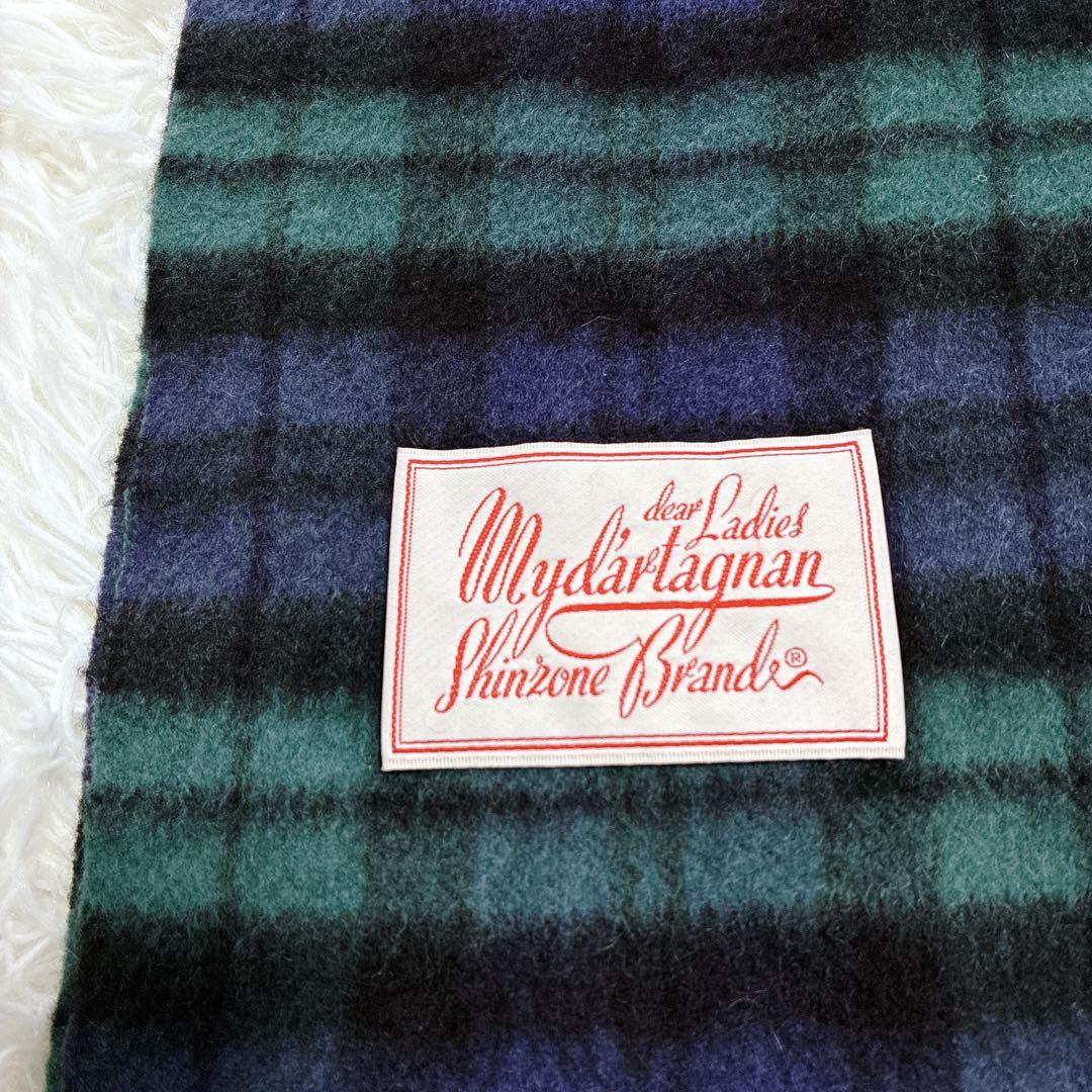 【美品】 シンゾーン 大判 ストール カシミヤ マイダルタニアン チェック