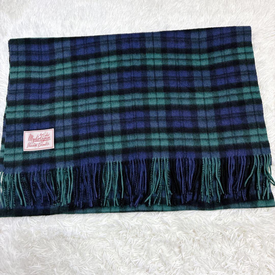 【美品】 シンゾーン 大判 ストール カシミヤ マイダルタニアン チェック