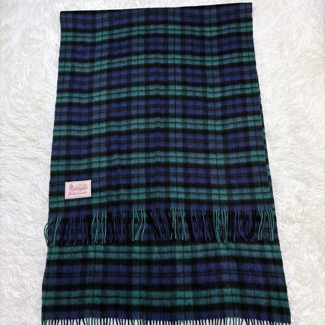 【美品】 シンゾーン 大判 ストール カシミヤ マイダルタニアン チェック