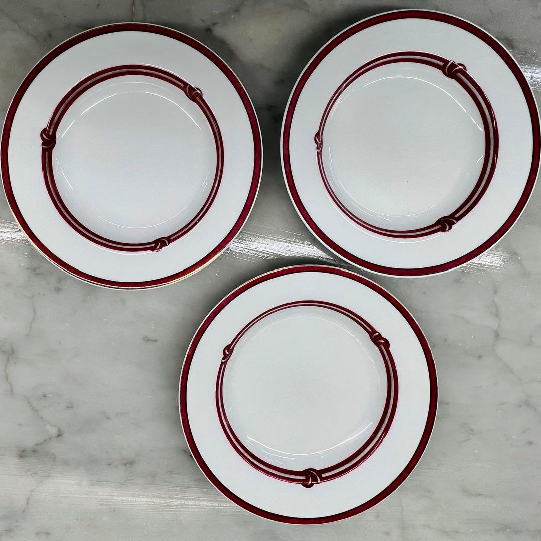 【希少・廃盤】クリストフル ルバネア ルージュ プレート3枚セット