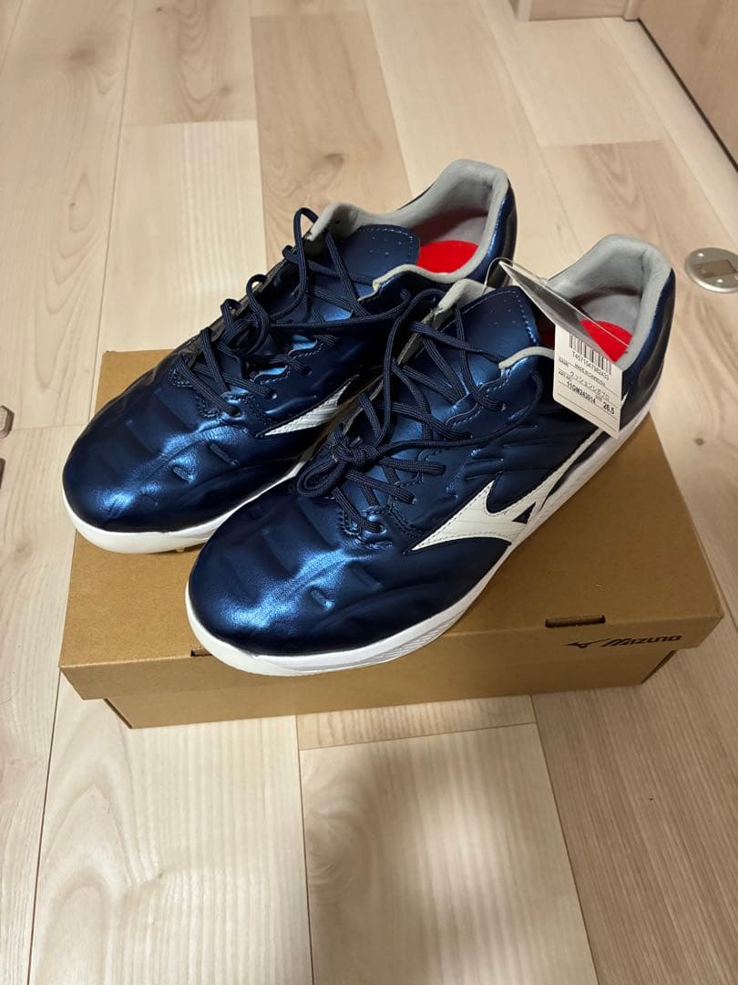 ミズノプロ スパイク クッションレボプロ ネイビー×ホワイト 26.5cm