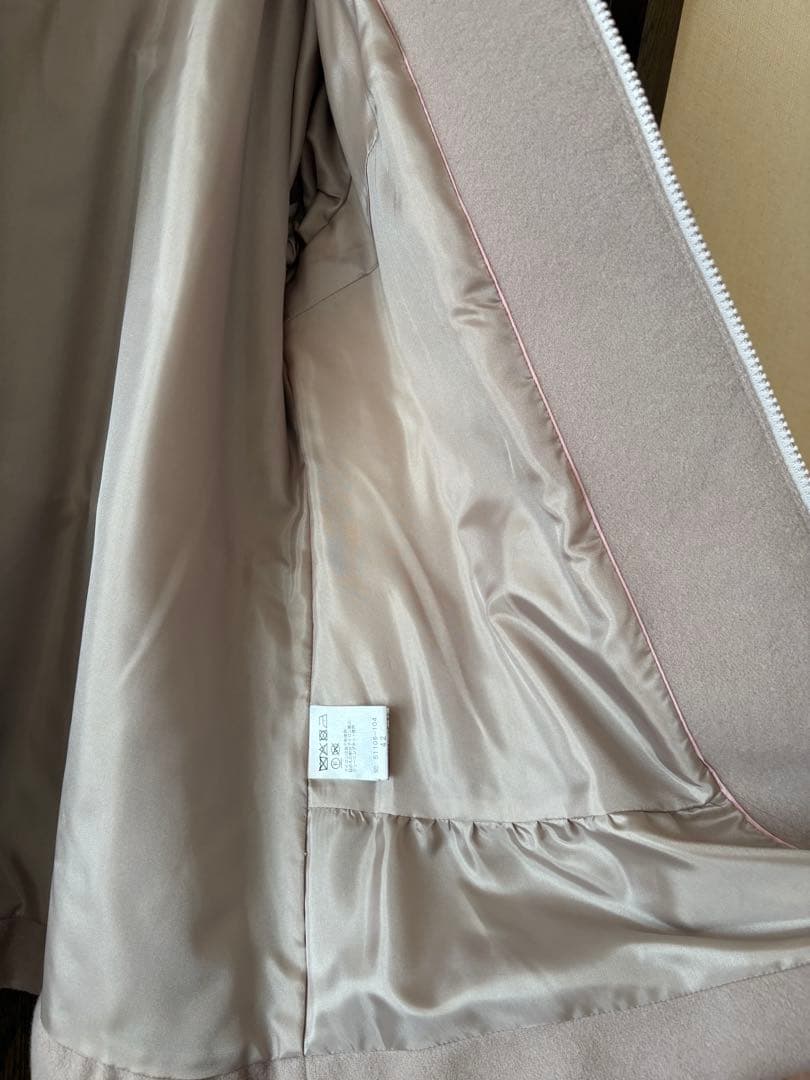 Rose Tiara パール付ノーカラージャケット 大きいサイズ 42