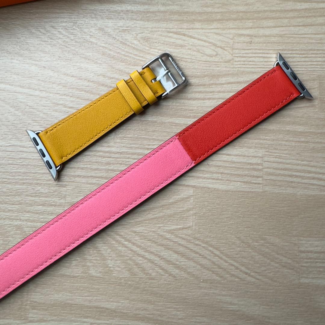 2029 Apple Watch エルメス　イエロー/ローズ　ドゥブルトゥール