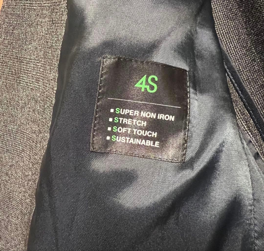 【美品】スーツセレクト　上下スーツ　4s y4 洗える　セットアップ　グレー