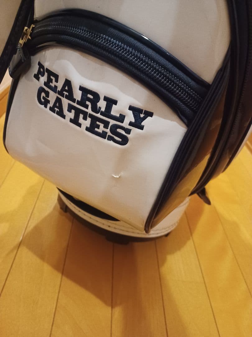 パーリーゲイツ キャディ バッグ スマイル89 ニコチャン エナメル ホワイト