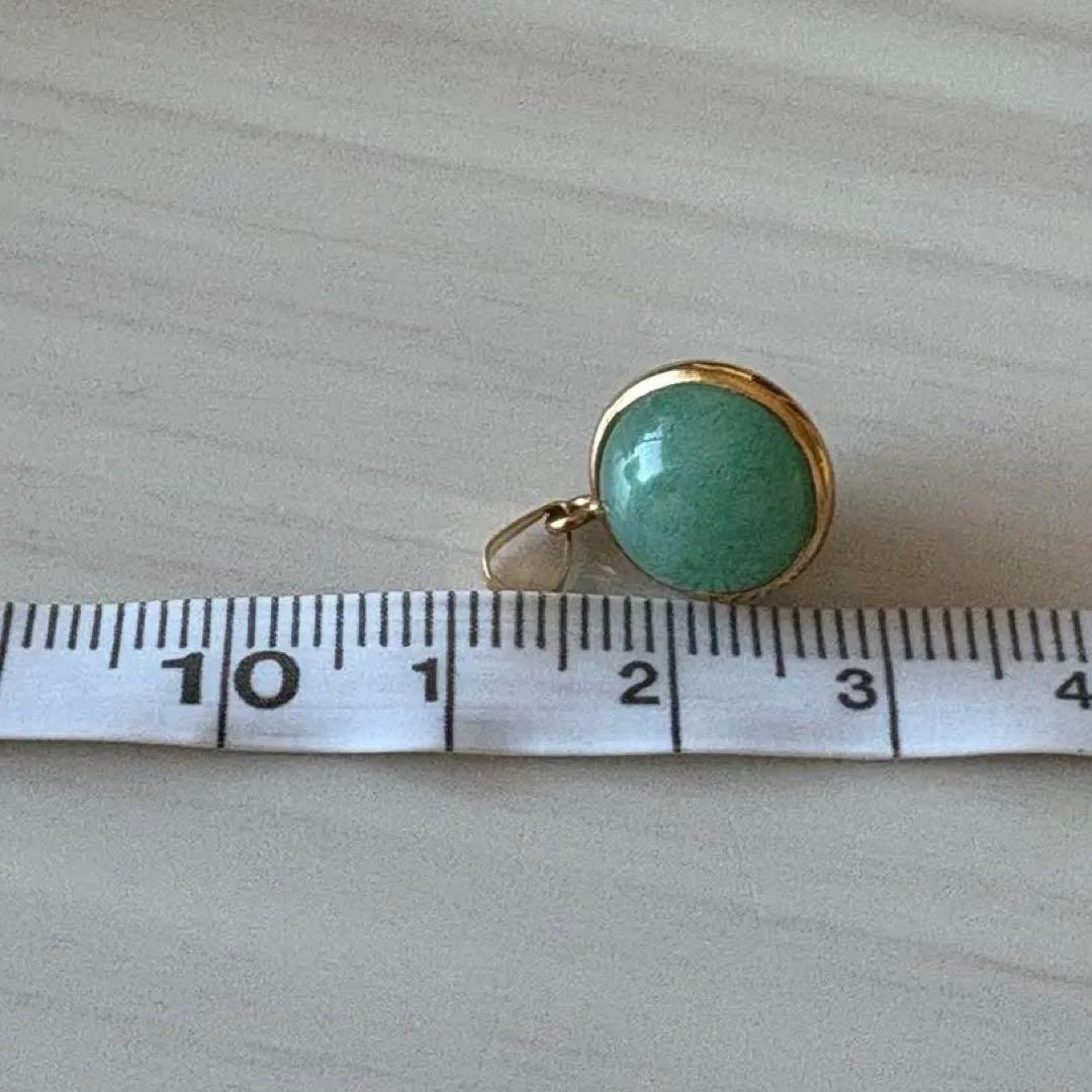 k18グリーン天然石ペンダント