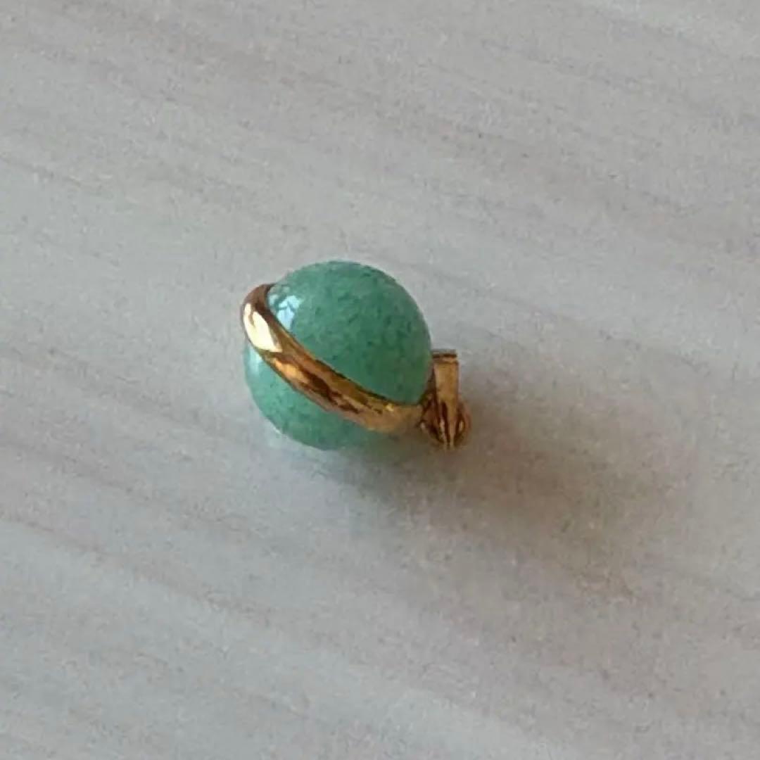 k18グリーン天然石ペンダント