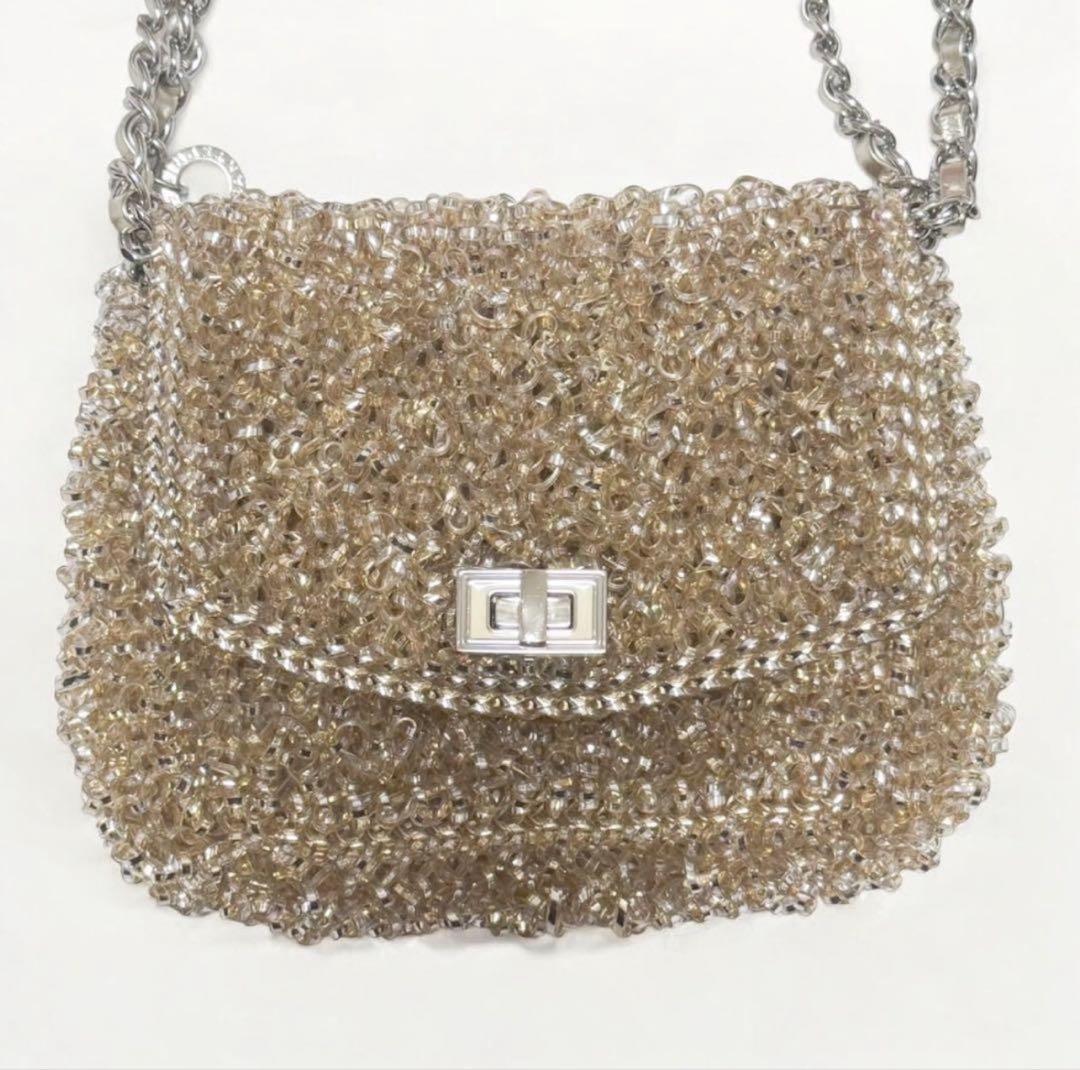 アンテプリマ ルケット シルバーゴールド 3way ワイヤーバッグ　ショルダー