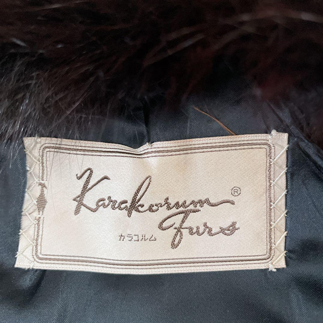 ★ミンク×フォックスファー★ミドル丈コート マーブルミンク レザー使いサイズ13