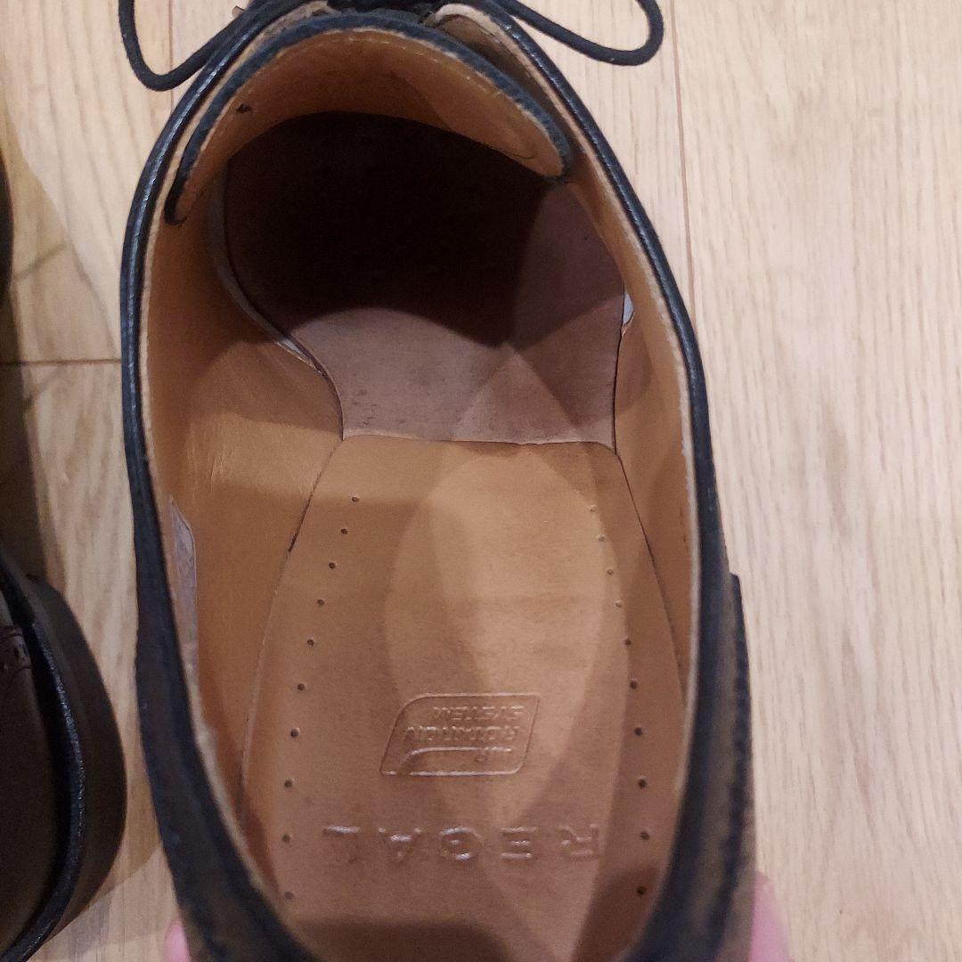 26cm REGAL 黒レザー ウィングチップ ドレスシューズ 日本製