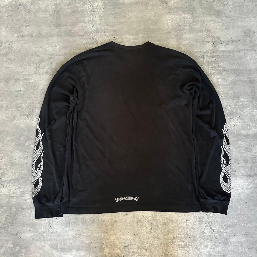 希少 鑑定済み国内正規品 CHROME HEARTSファイヤーパターン ロンT