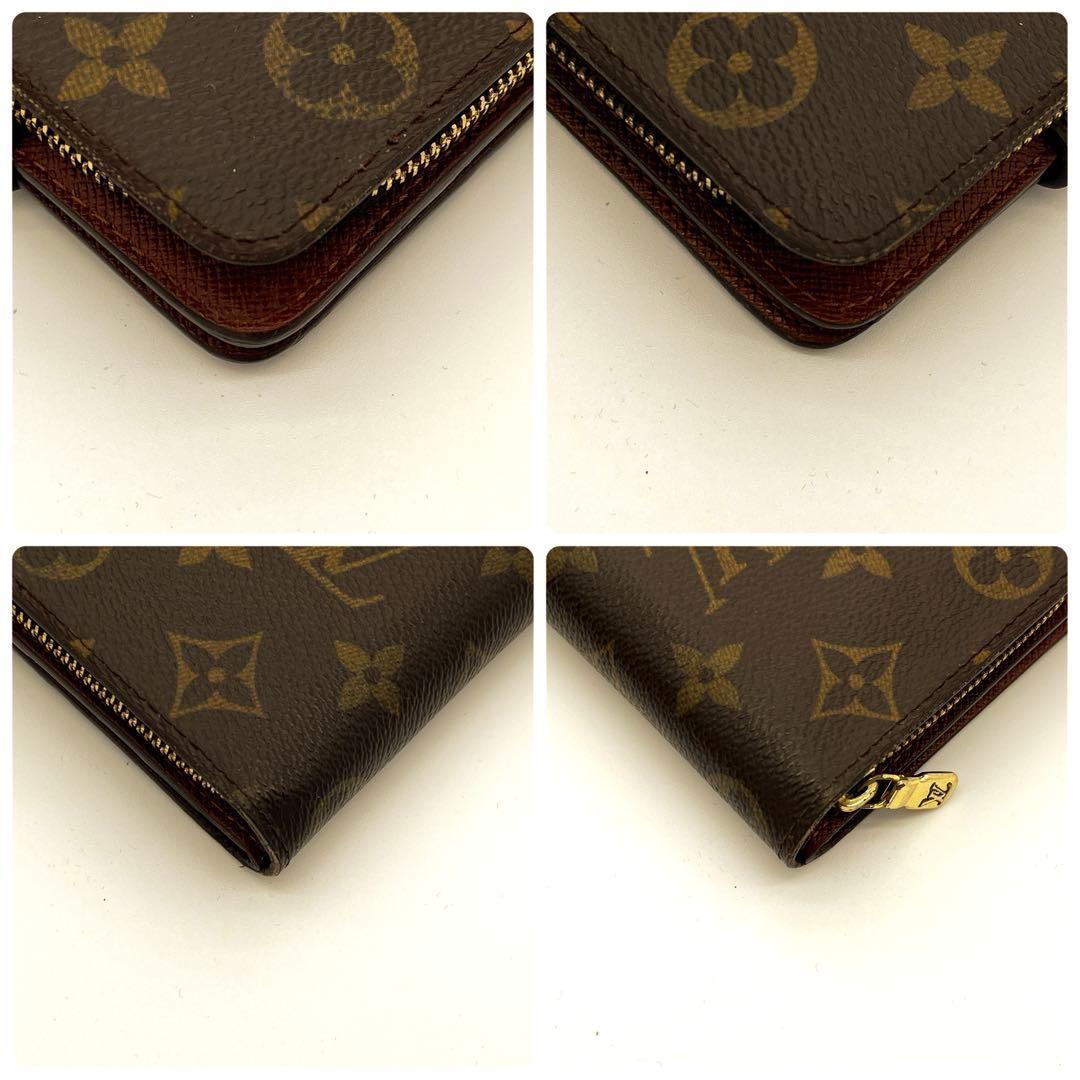 【極美品】箱付き！ルイヴィトン モノグラム ラウンドファスナー　二つ折り財布