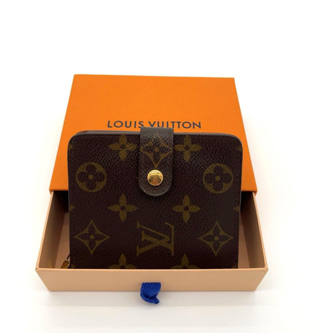 【極美品】箱付き！ルイヴィトン モノグラム ラウンドファスナー　二つ折り財布