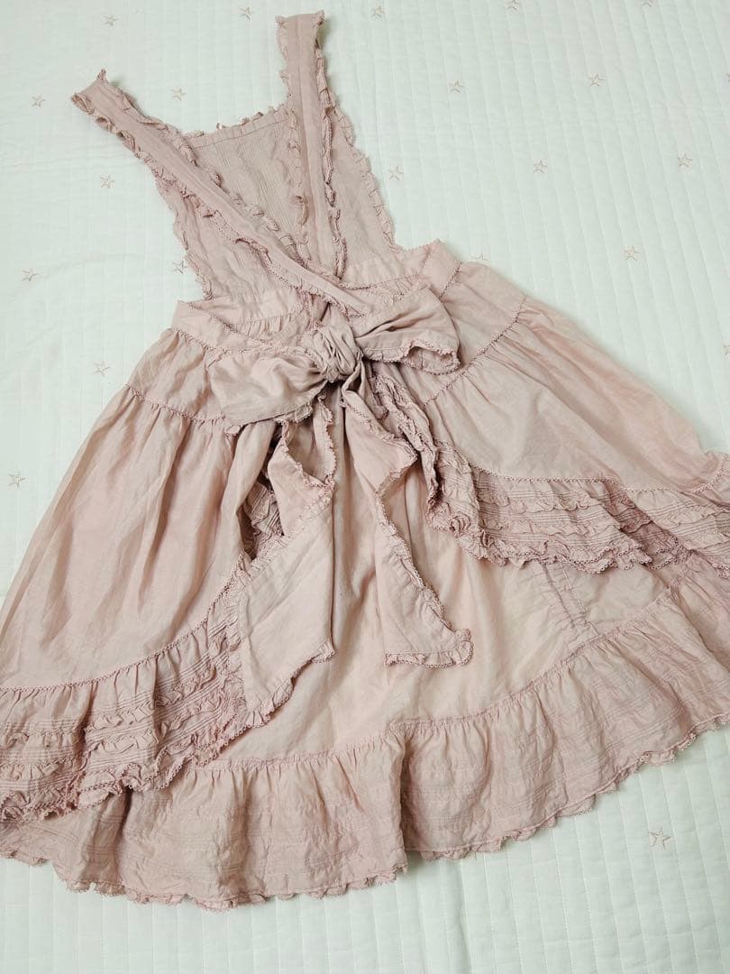 ピンクハウス　綿ローン　ダブリエ　たくし上げ　ピコフリル　2024