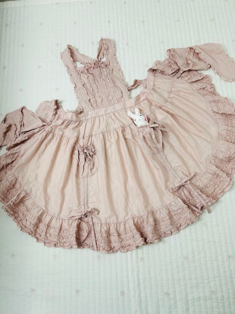 ピンクハウス　綿ローン　ダブリエ　たくし上げ　ピコフリル　2024