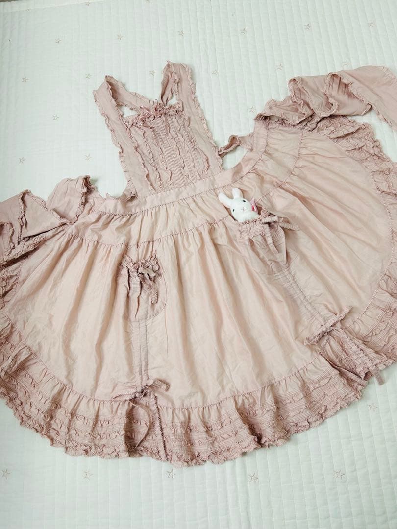 ピンクハウス　綿ローン　ダブリエ　たくし上げ　ピコフリル　2024