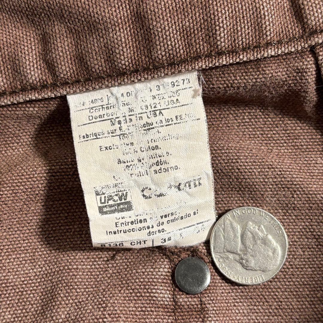 古着 90s Carhartt ダブルニー ワーク パンツ ブラウン usa製