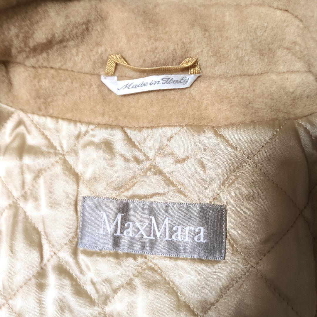 美品 MAX MARA 銀タグ ヌートリアファー フード付き ウールコート