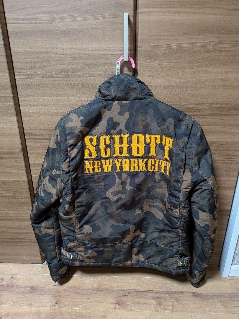 未使用級Schottショット 迷彩カモフラージュ ミリタリージャケット XL