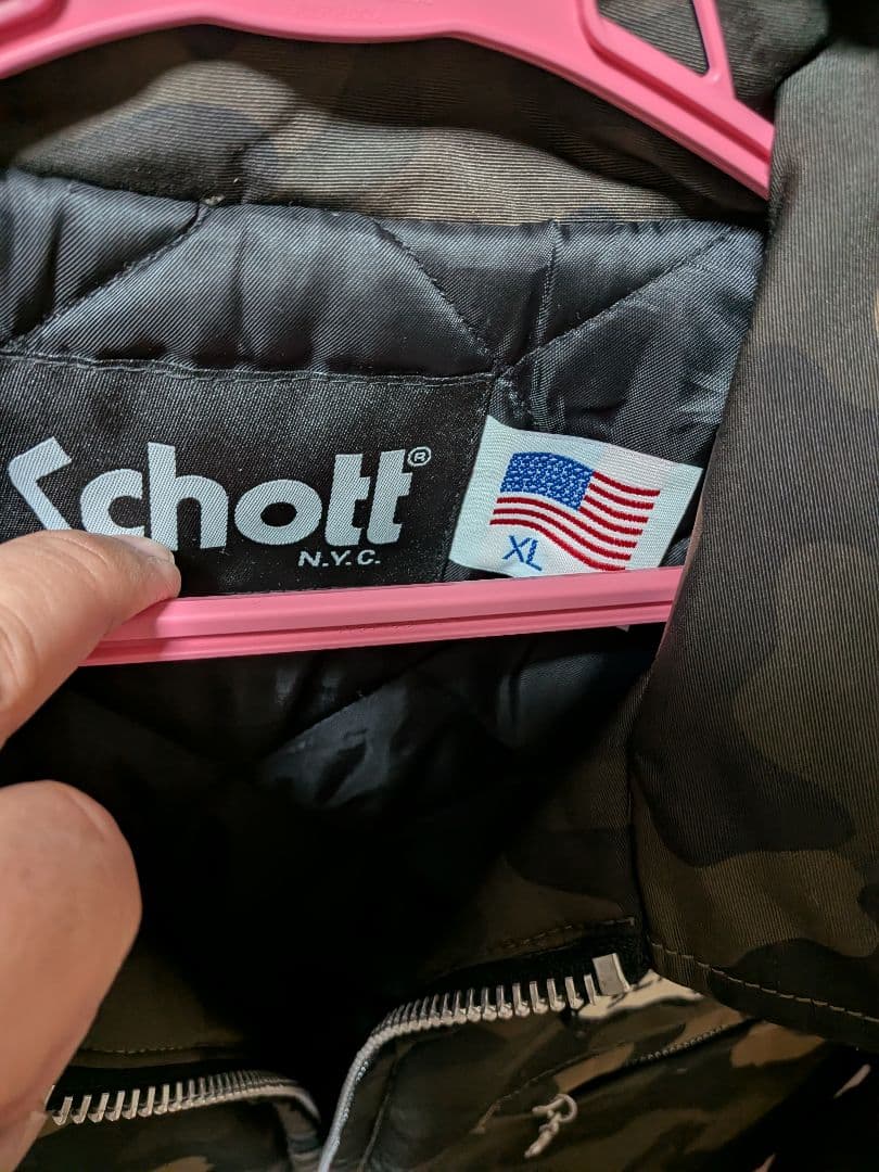 未使用級Schottショット 迷彩カモフラージュ ミリタリージャケット XL