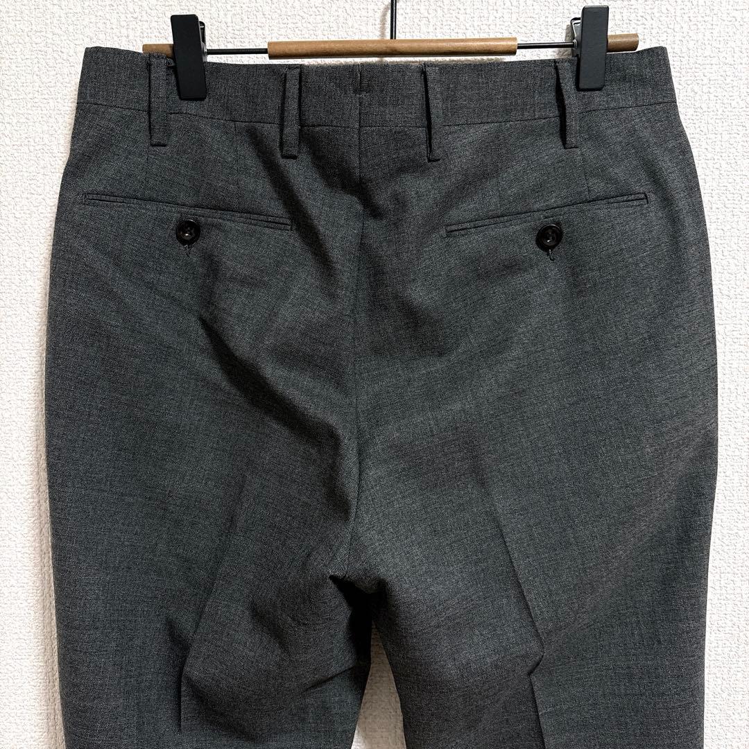 【ジェルマーノ】イタリア製 スラックス テーパードパンツ 46 グレー メンズ