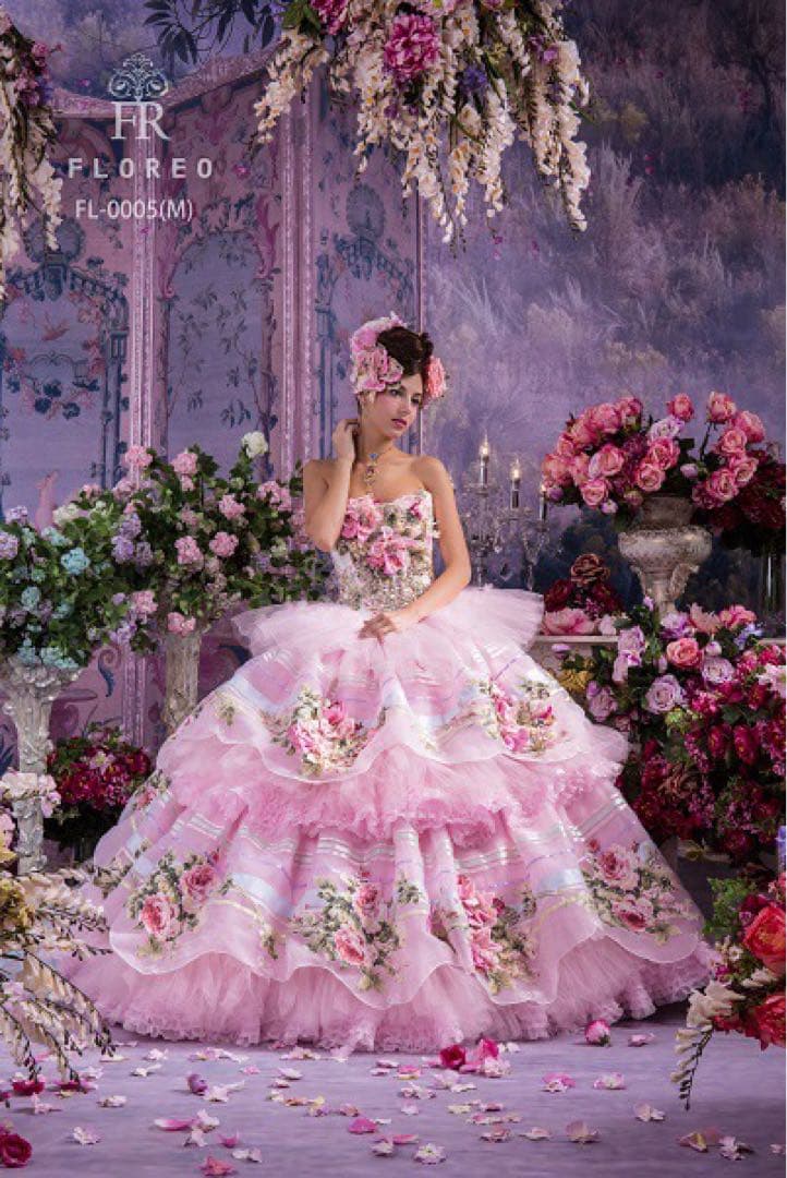 FLOREO FL-0005(M) 11〜13T カラードレス ピンク