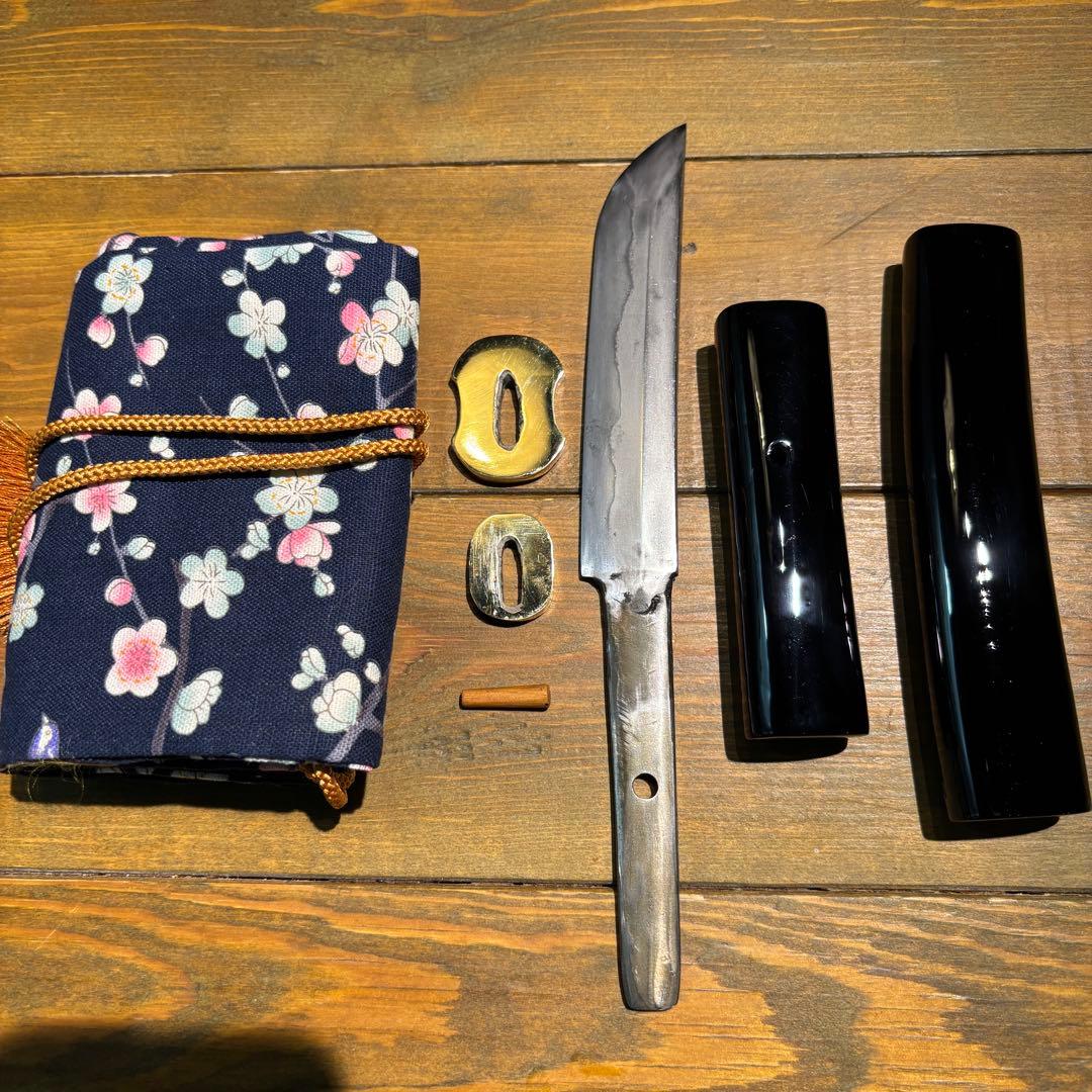 日本刀残欠クラフトナイフNo.75 政常 黒鞘