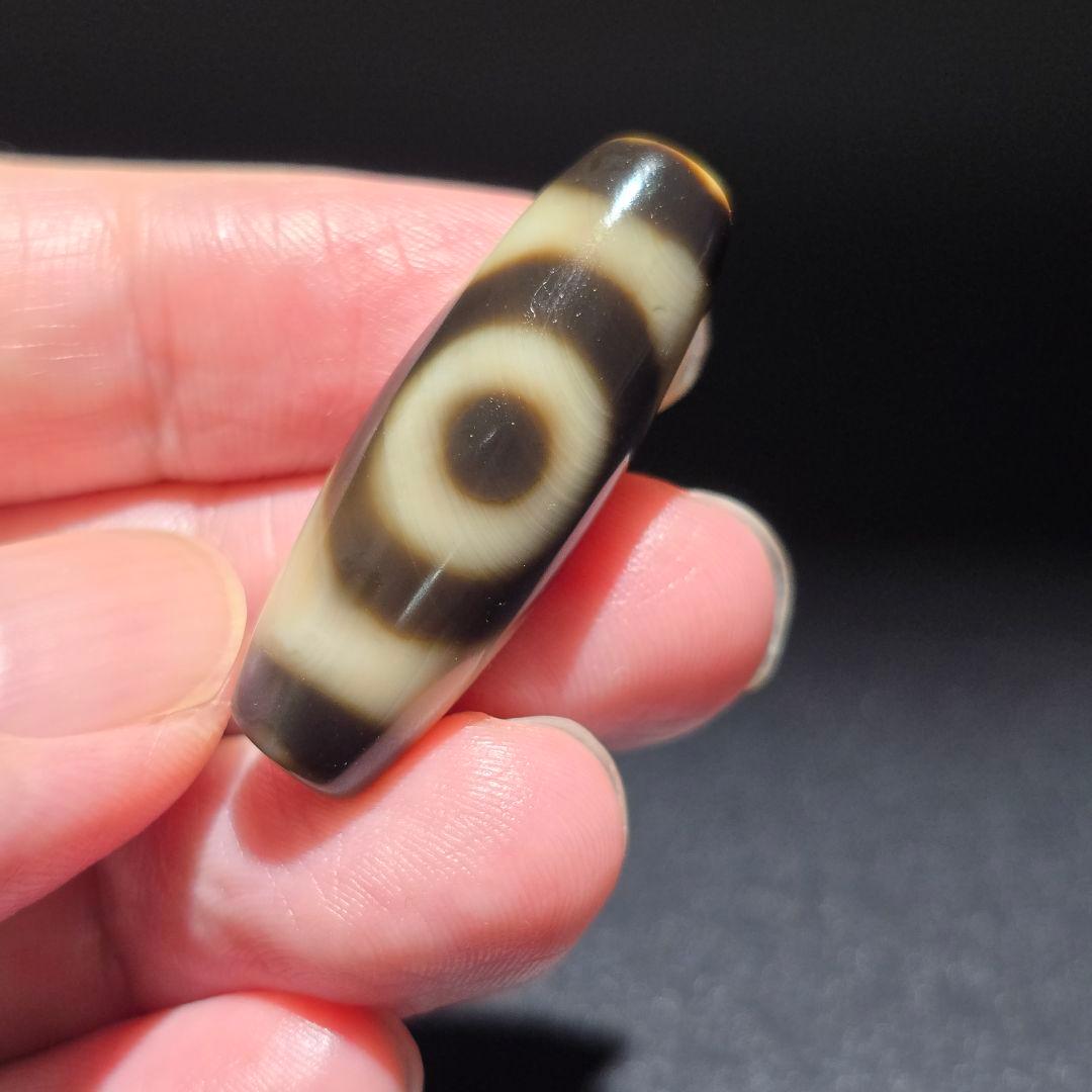 1 老礦天珠　二眼天珠　天珠　天然石　風水　御守り　ブレスレット　ネックレス